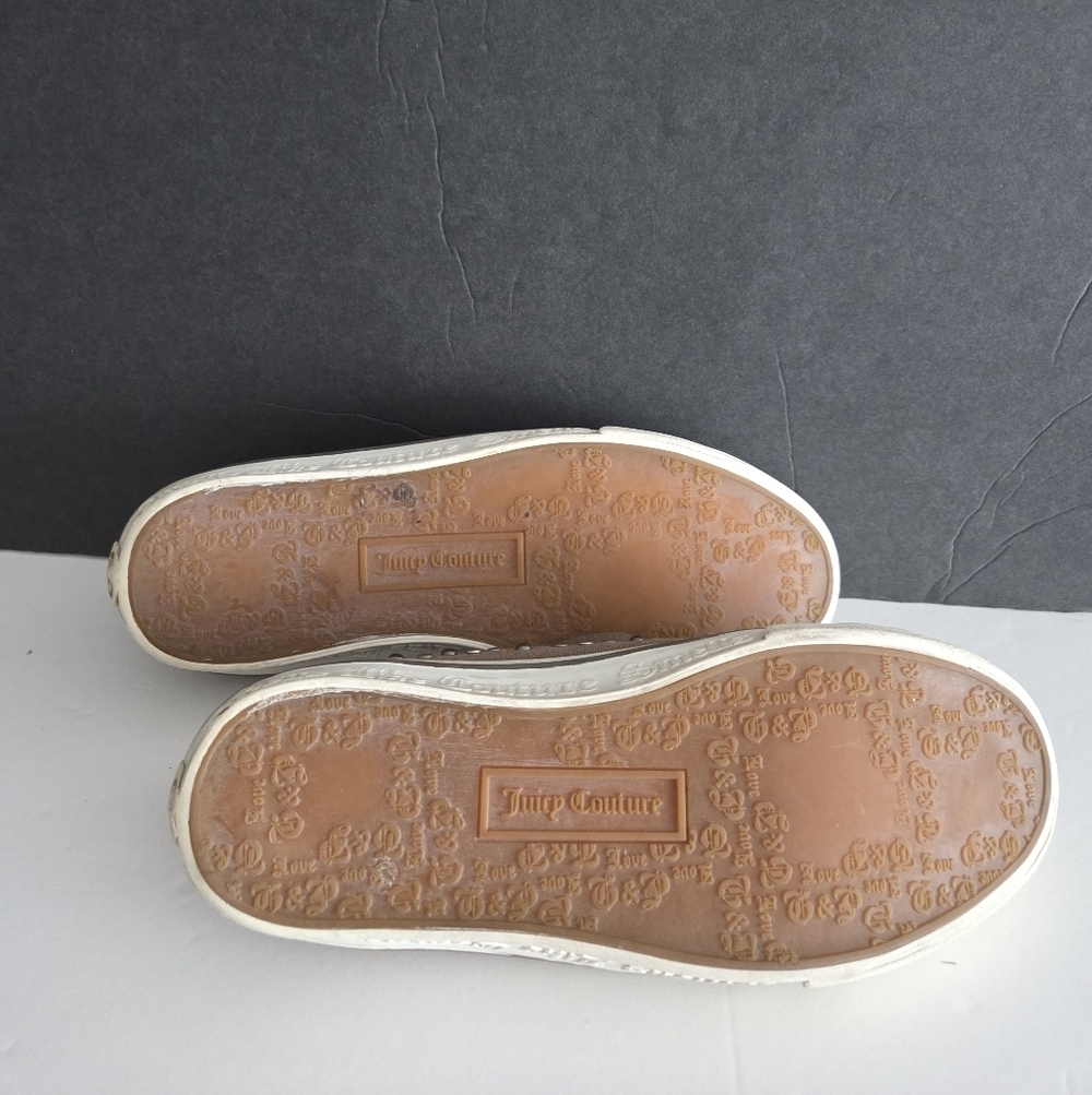 Juicy Couture Tan Canvas Sneakers with Studs Sz.6,5 - Picture 3 of 7